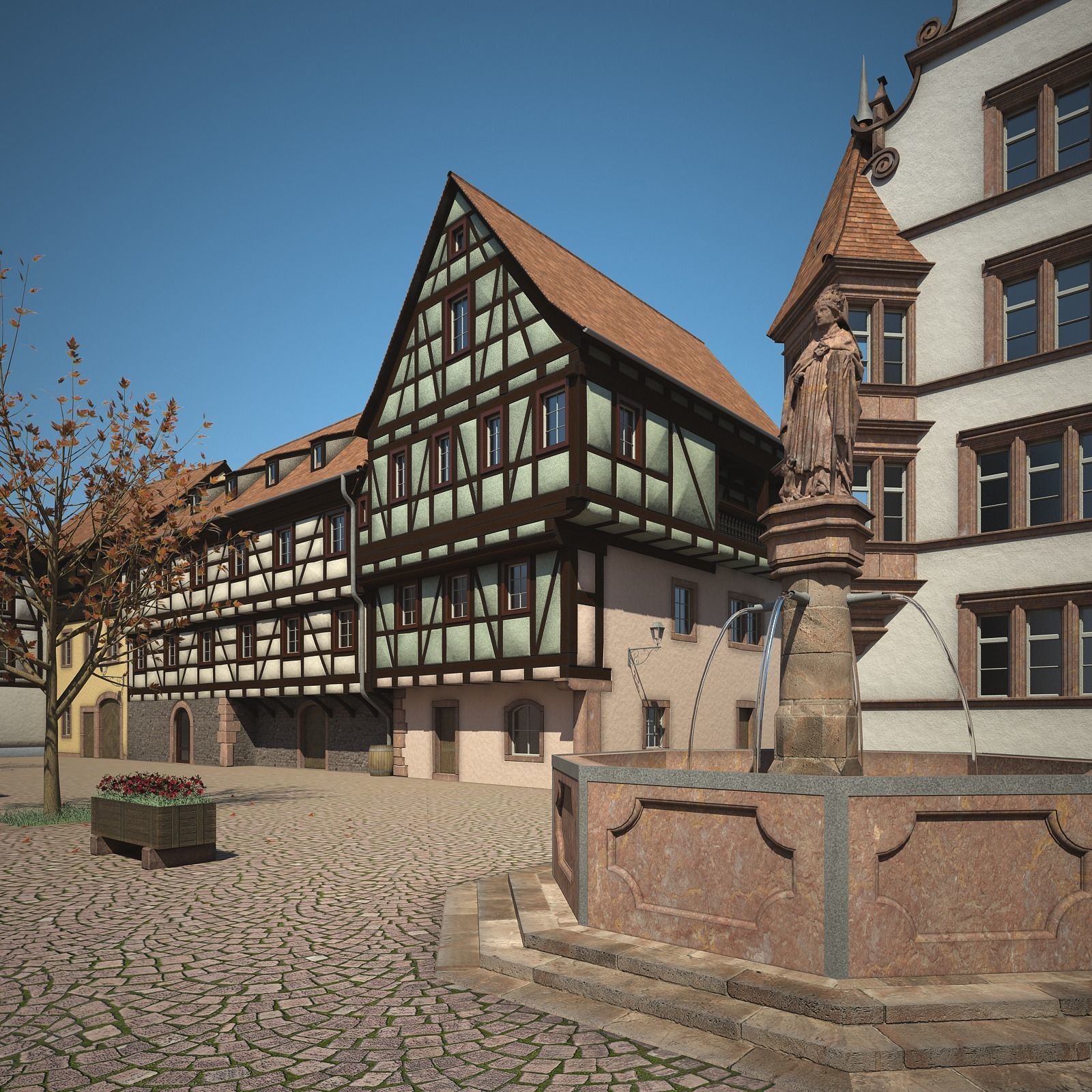Medieval Village 3D model_26