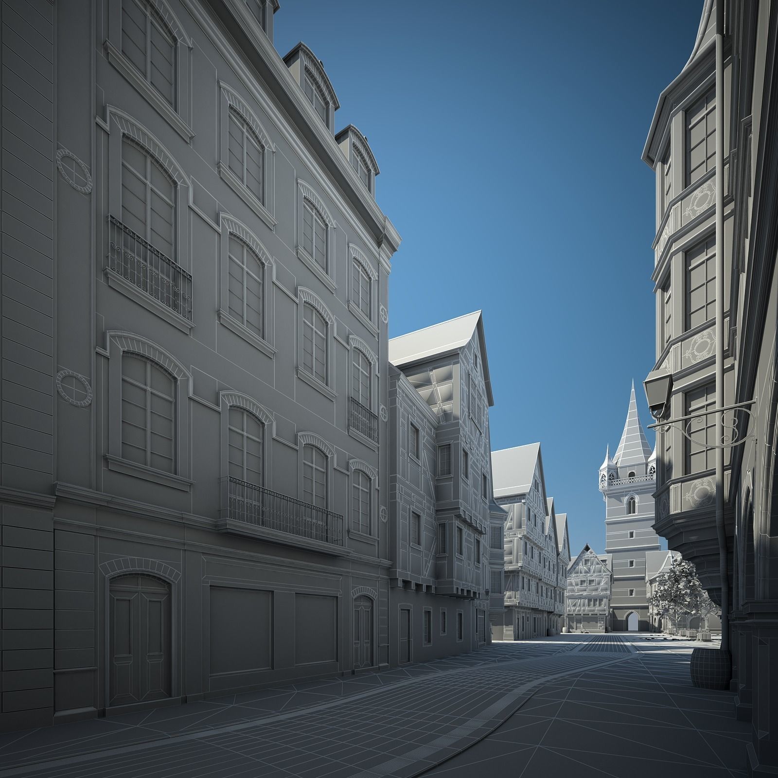 Medieval Village 3D model_37