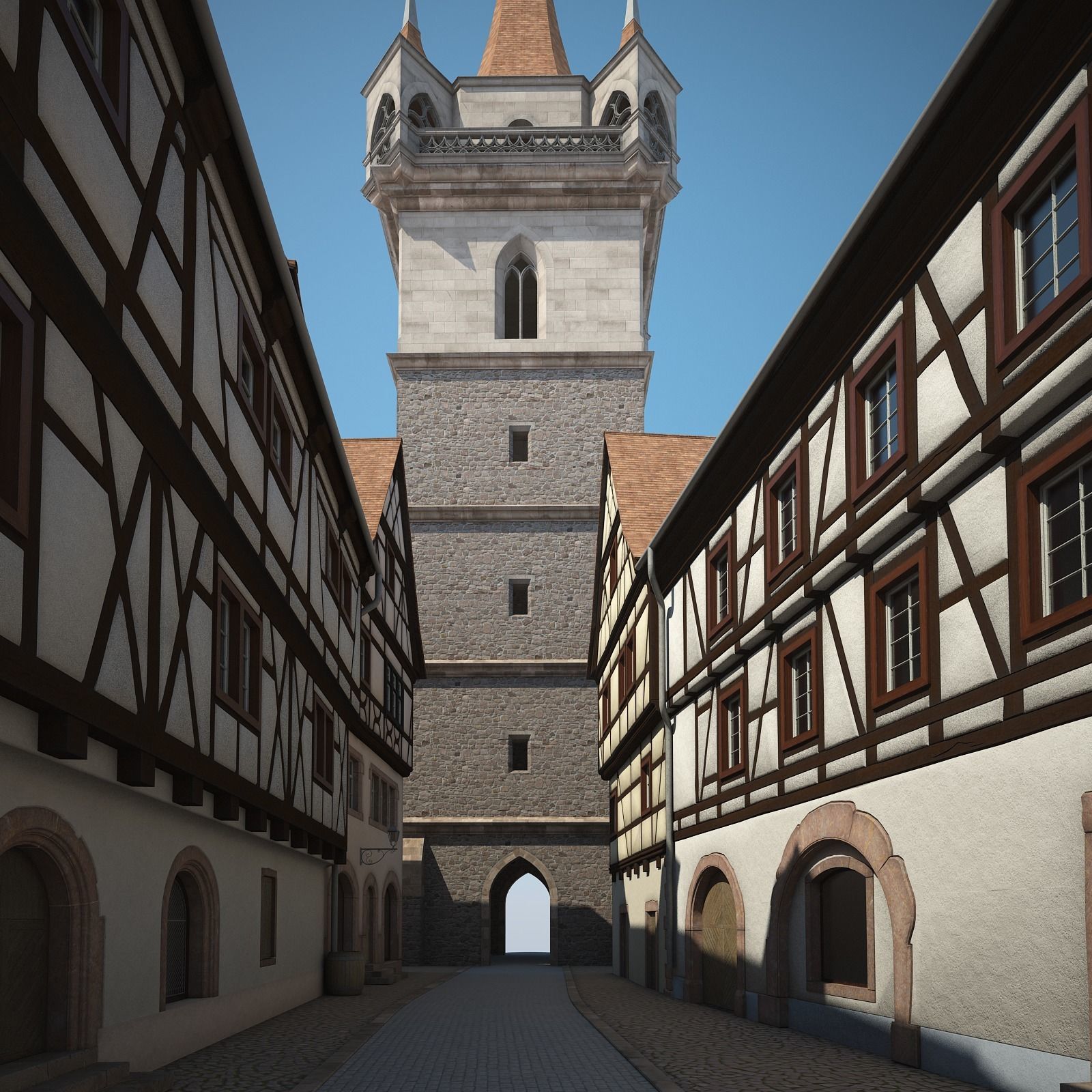 Medieval Village 3D model_28