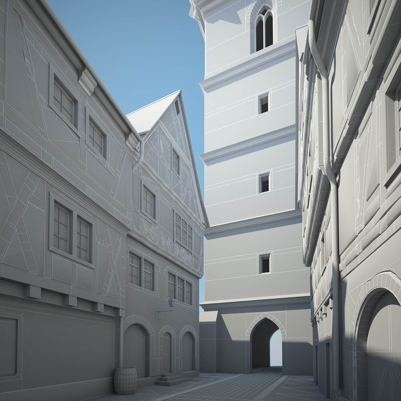 Medieval Village 3D model_47