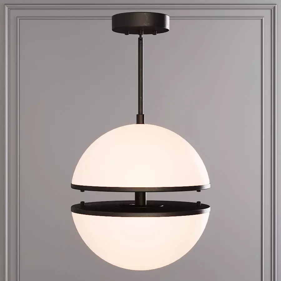 Restoration Hardware HEMISPHERE FLUSHMOUNT Black 3D model