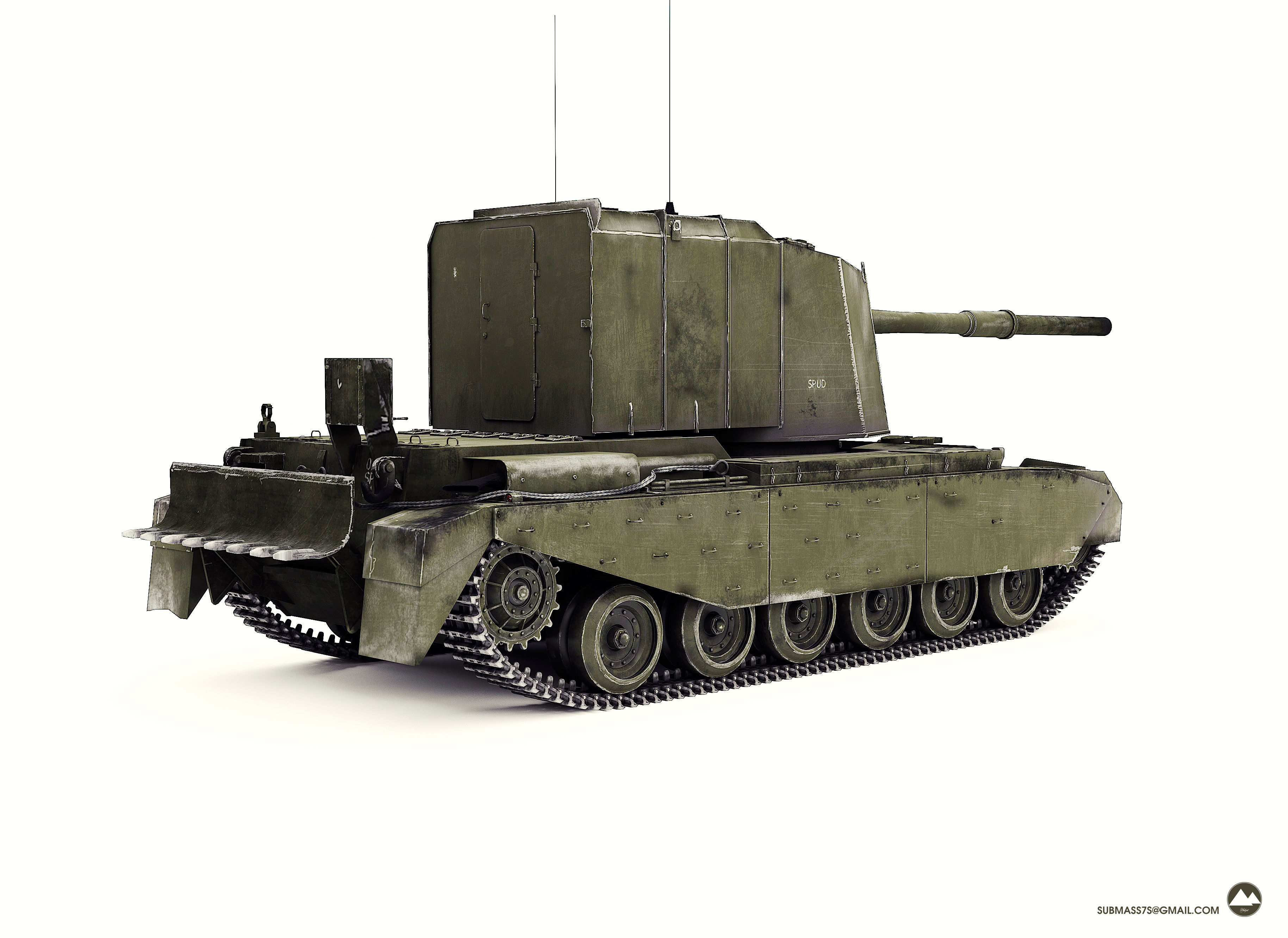 TANK FV-4005-stage-II 3D model_16