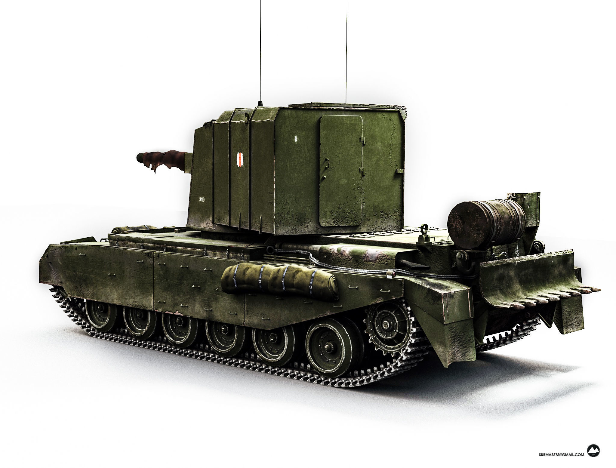 TANK FV-4005-stage-II 3D model_12
