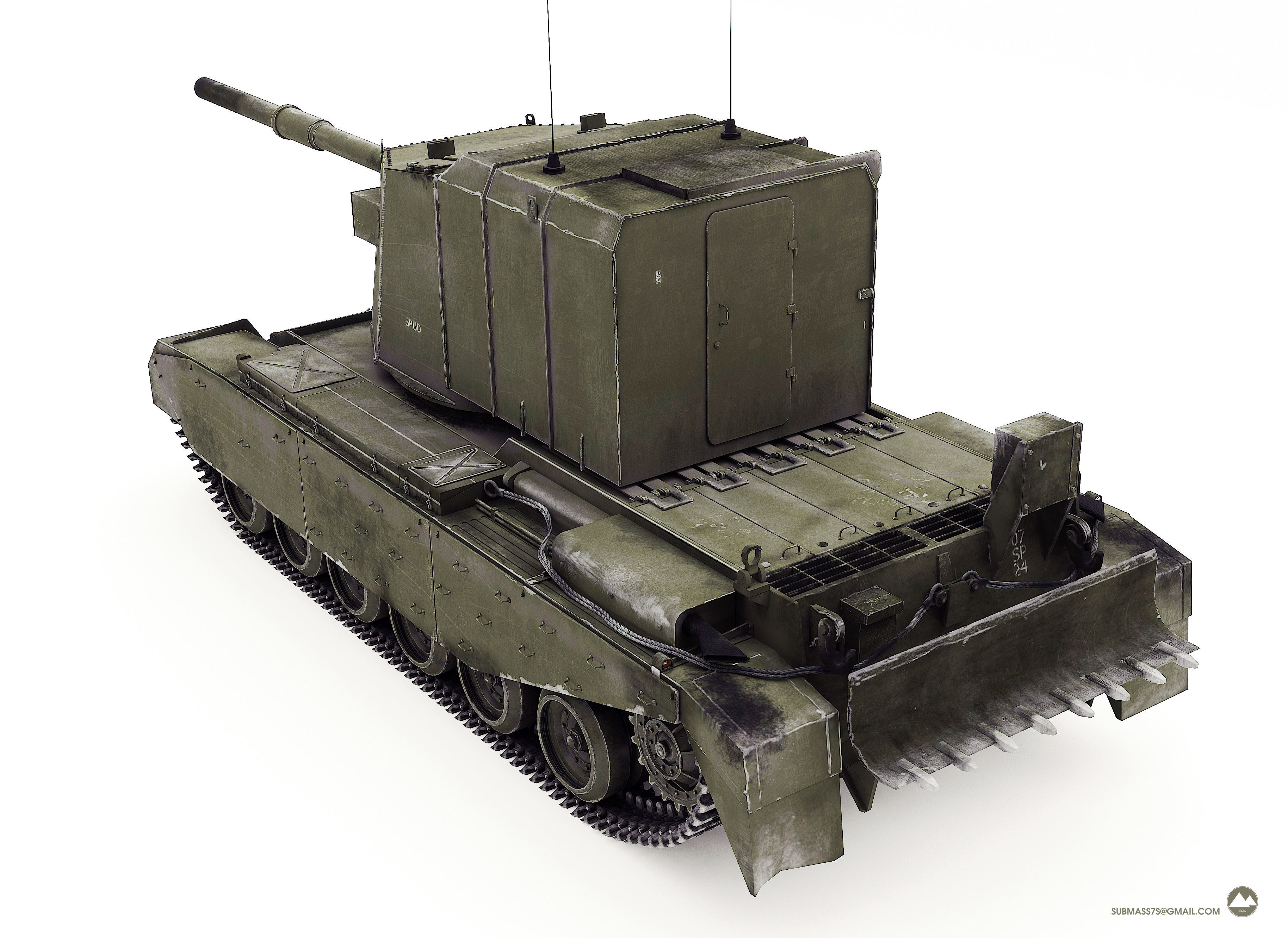 TANK FV-4005-stage-II 3D model_22