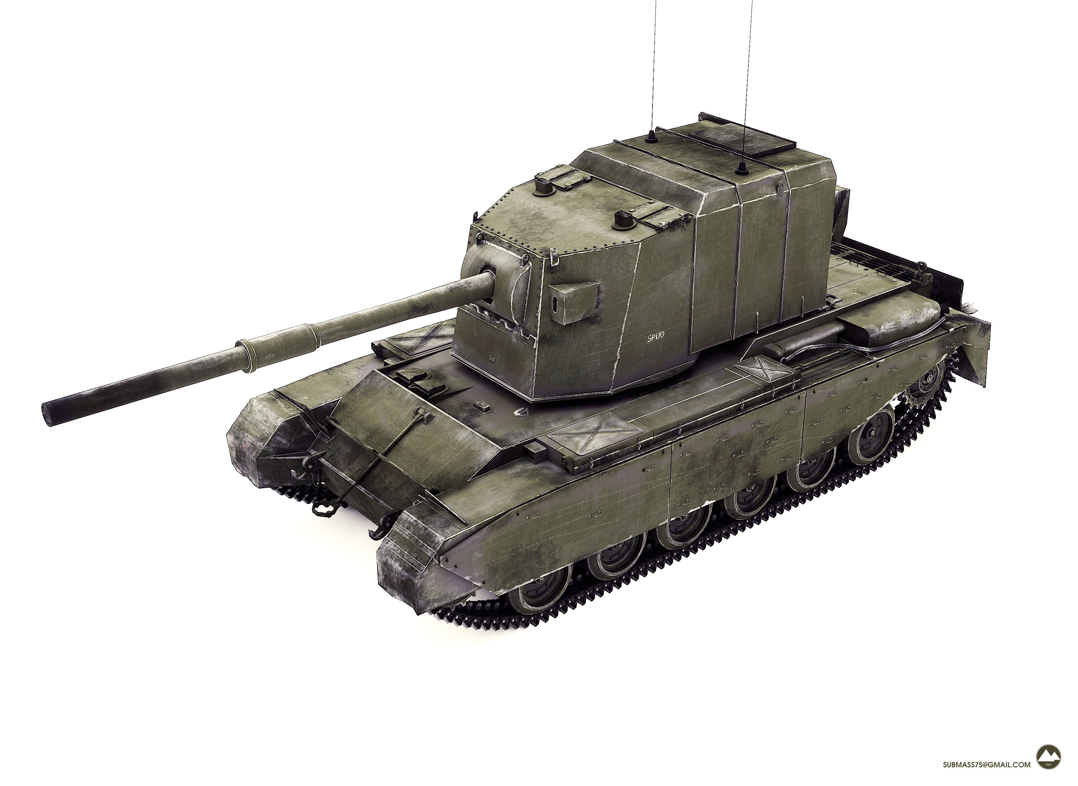 TANK FV-4005-stage-II 3D model_26