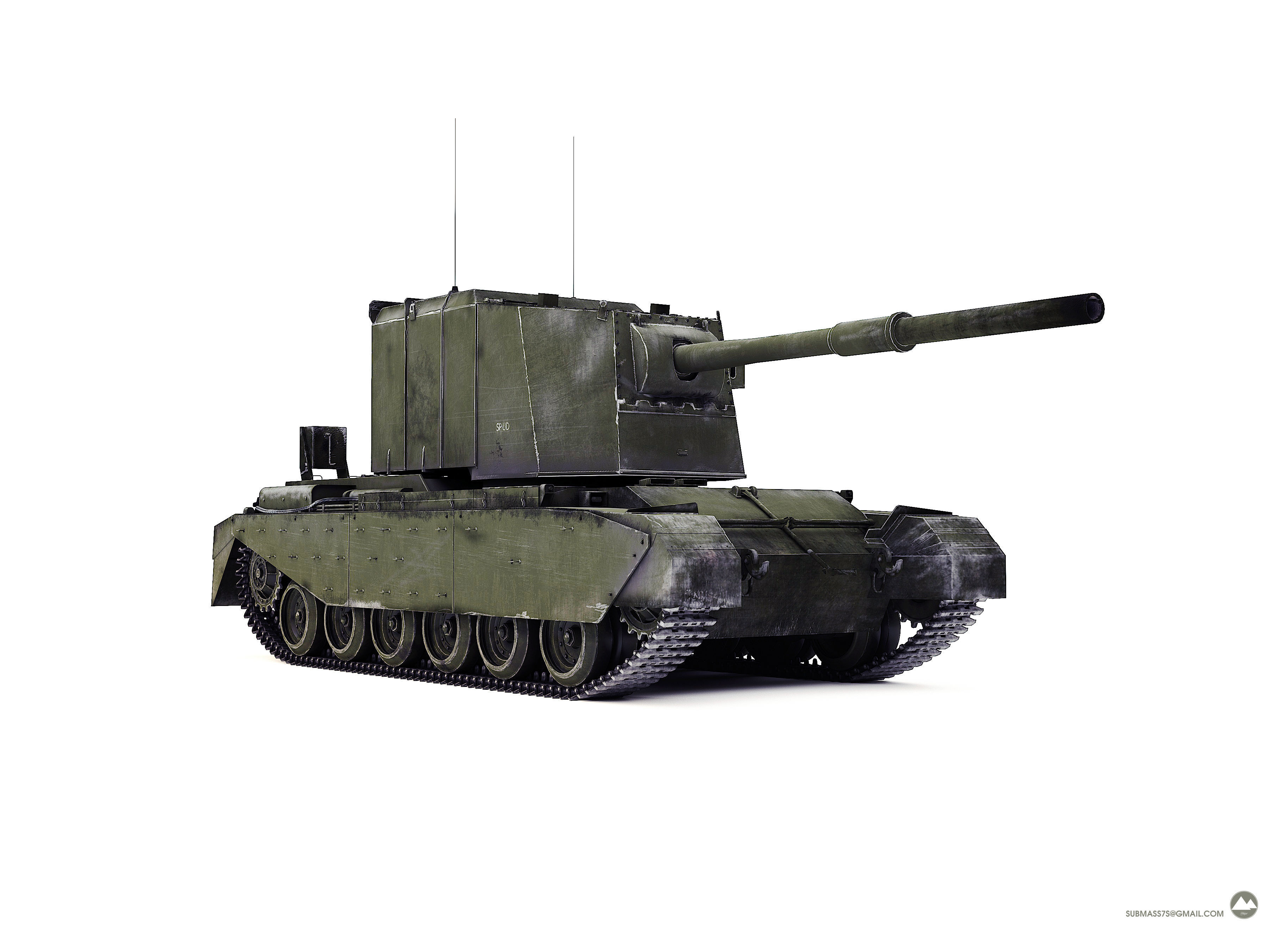 TANK FV-4005-stage-II 3D model_15
