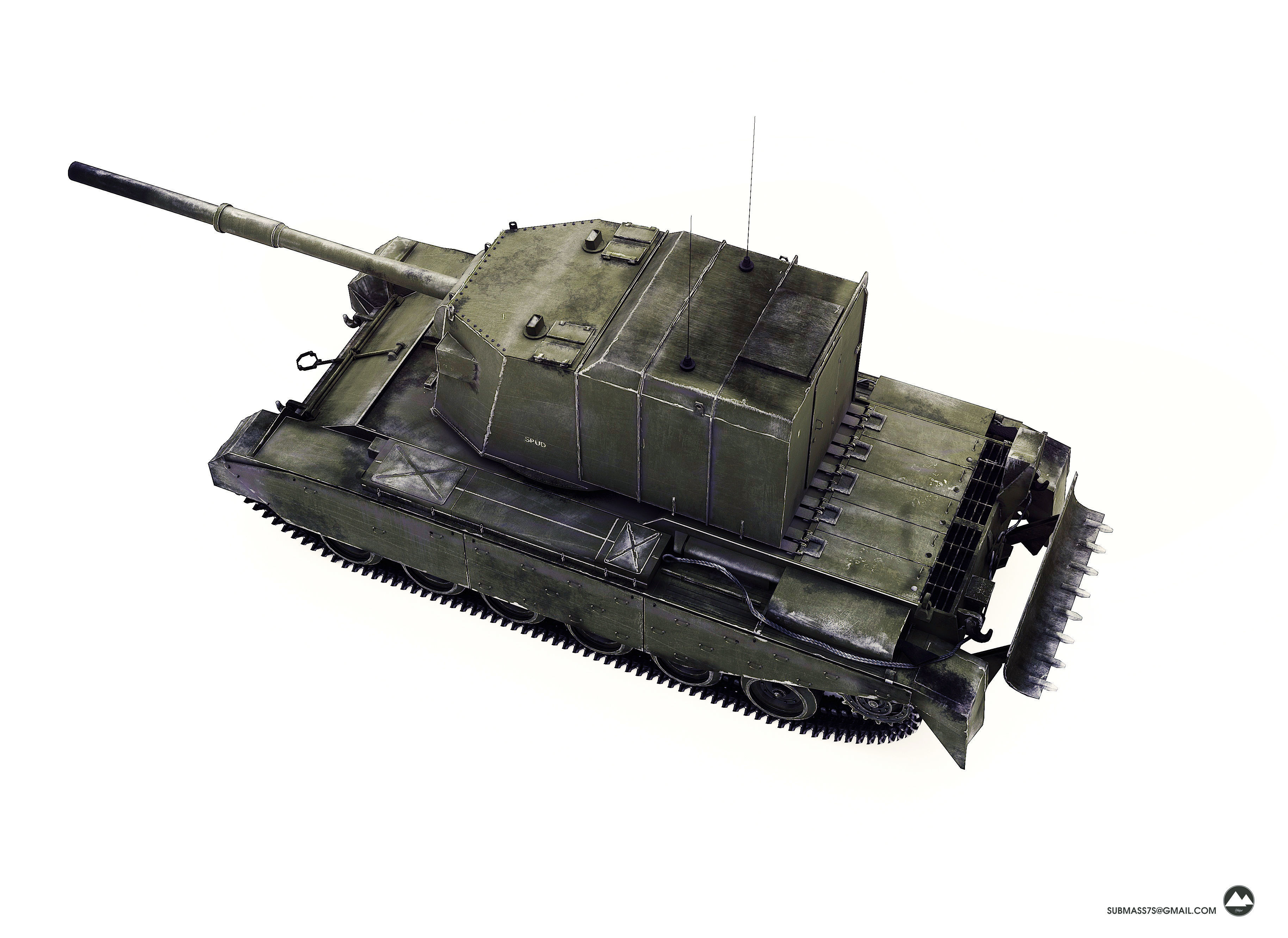 TANK FV-4005-stage-II 3D model_11