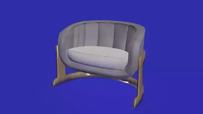 Hemispherical middle sofa settle 3D model