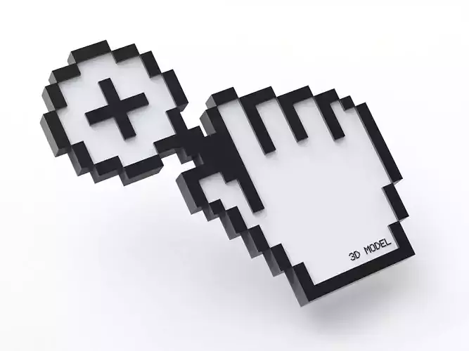 3D Creative Cursor - Magnifier 3D model