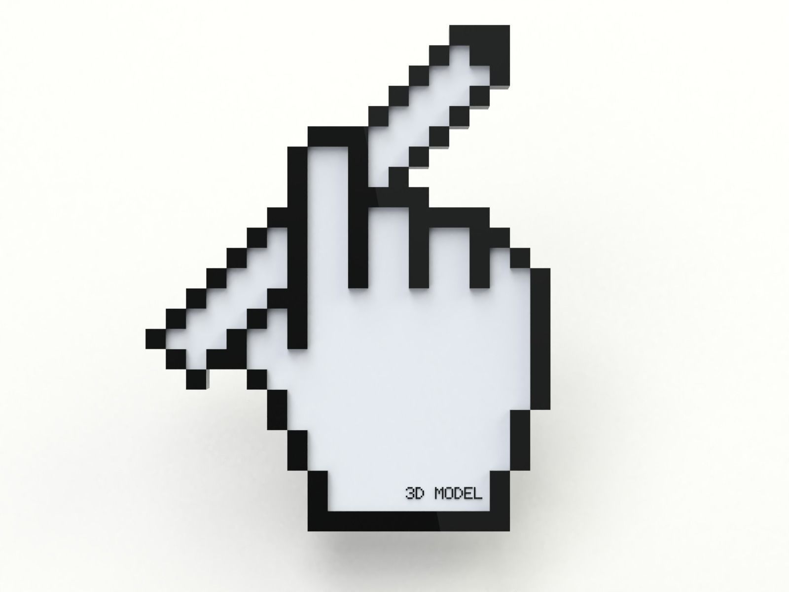 3D Creative Cursor - Pencil 3D model_1