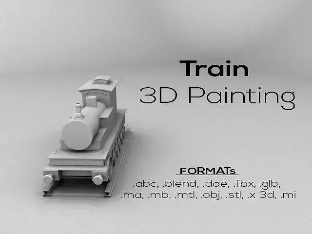 Train Engine Lowpoly Low-poly 3D model