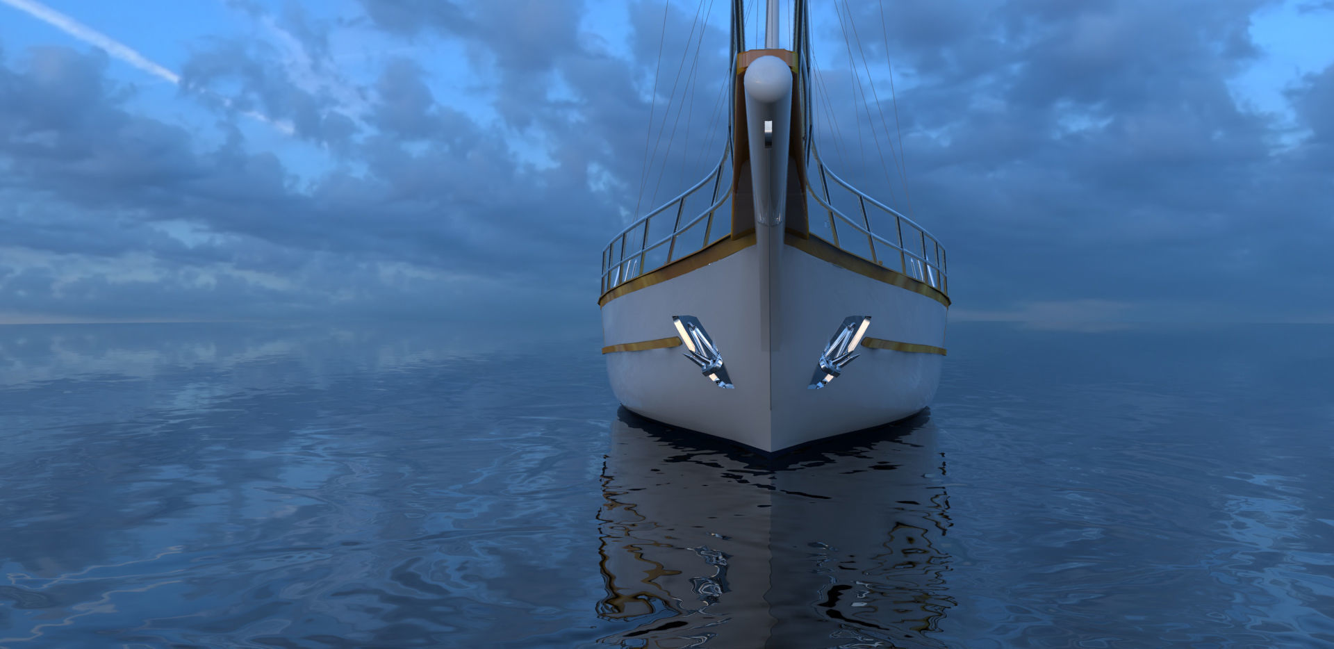 CLASSIC SAILING BOAT - GULET 3D model_14