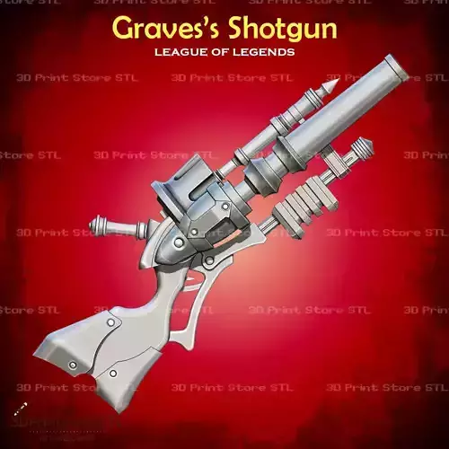 Graves Shotgun Cosplay League of Legends - STL File 3D print model
