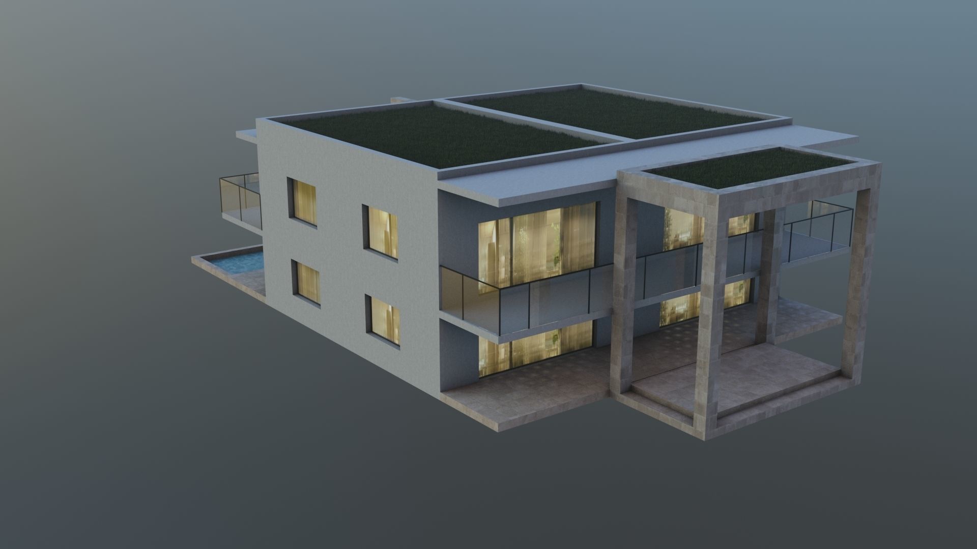 Small House 01 Low-poly 3D model_1