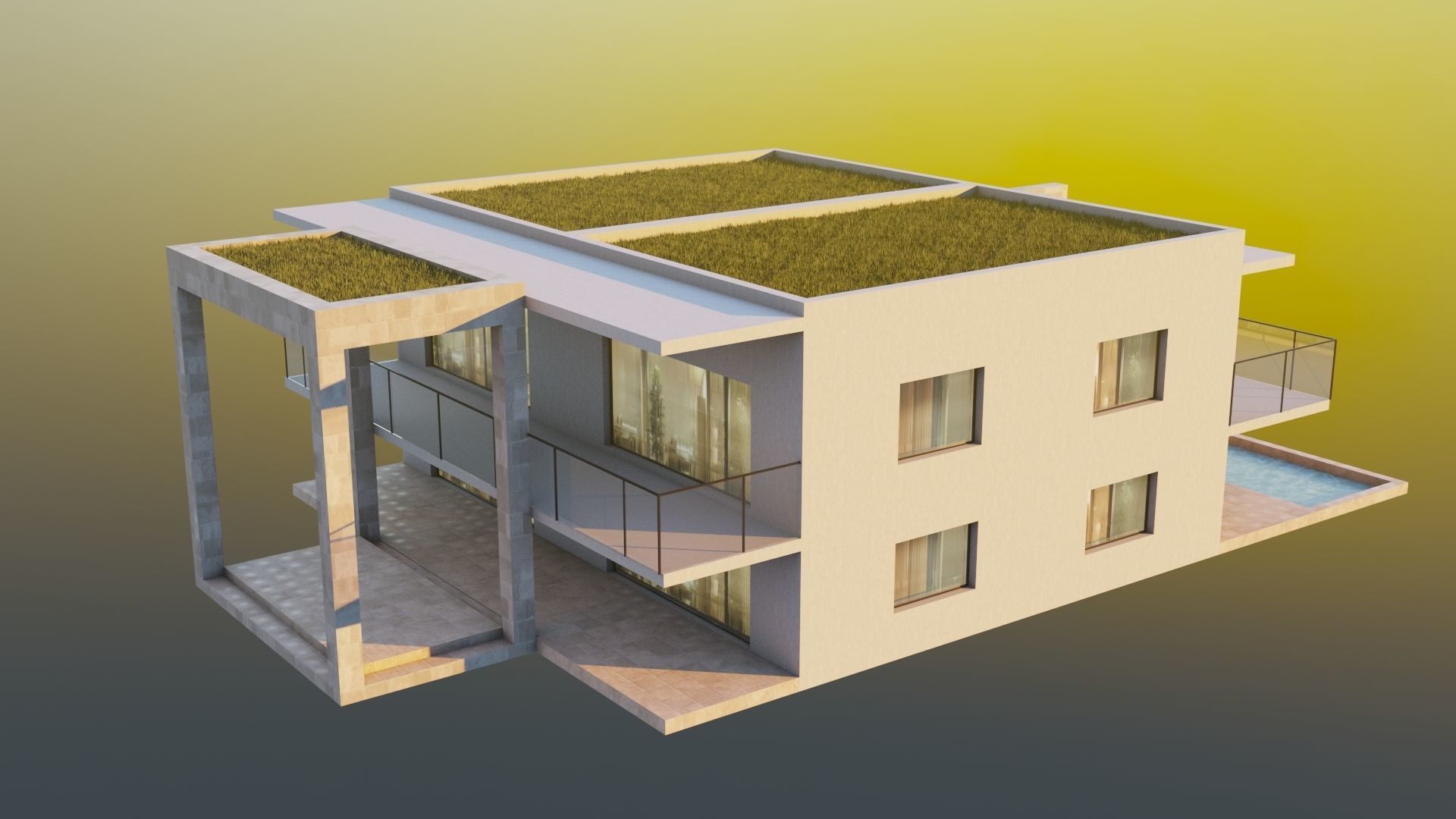 Small House 01 Low-poly 3D model_4