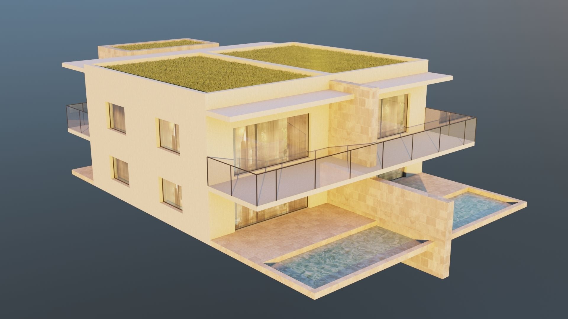 Small House 01 Low-poly 3D model_2