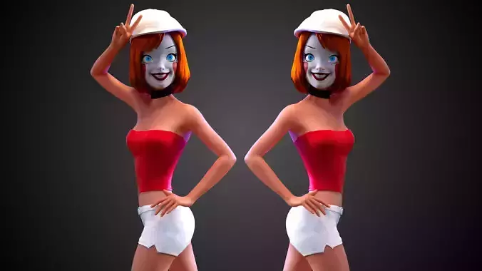 Dee Dee Cartoon - Batman Beyond 3D model