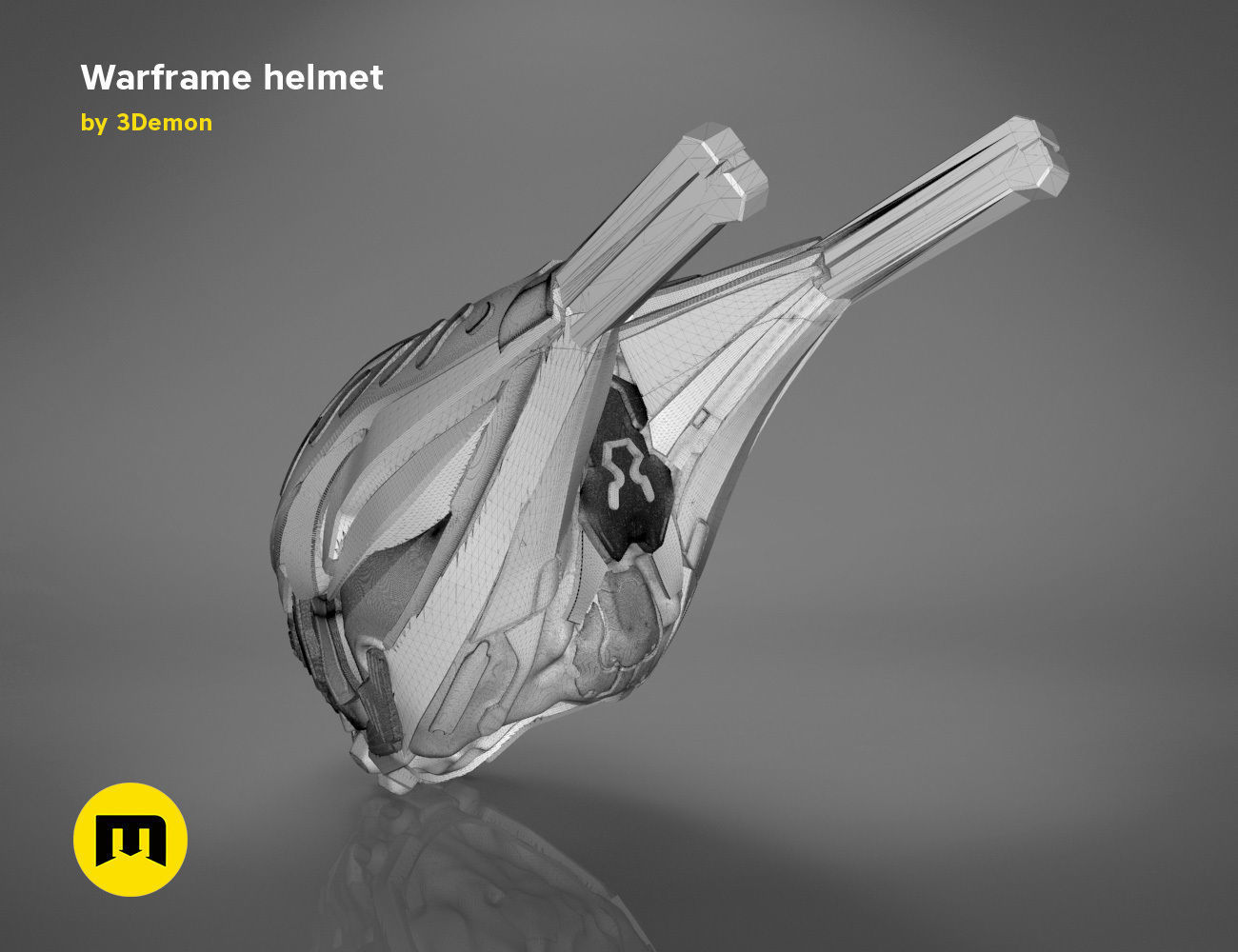 Warframe helmet - 3D PRINT MODEL 3D print model_19