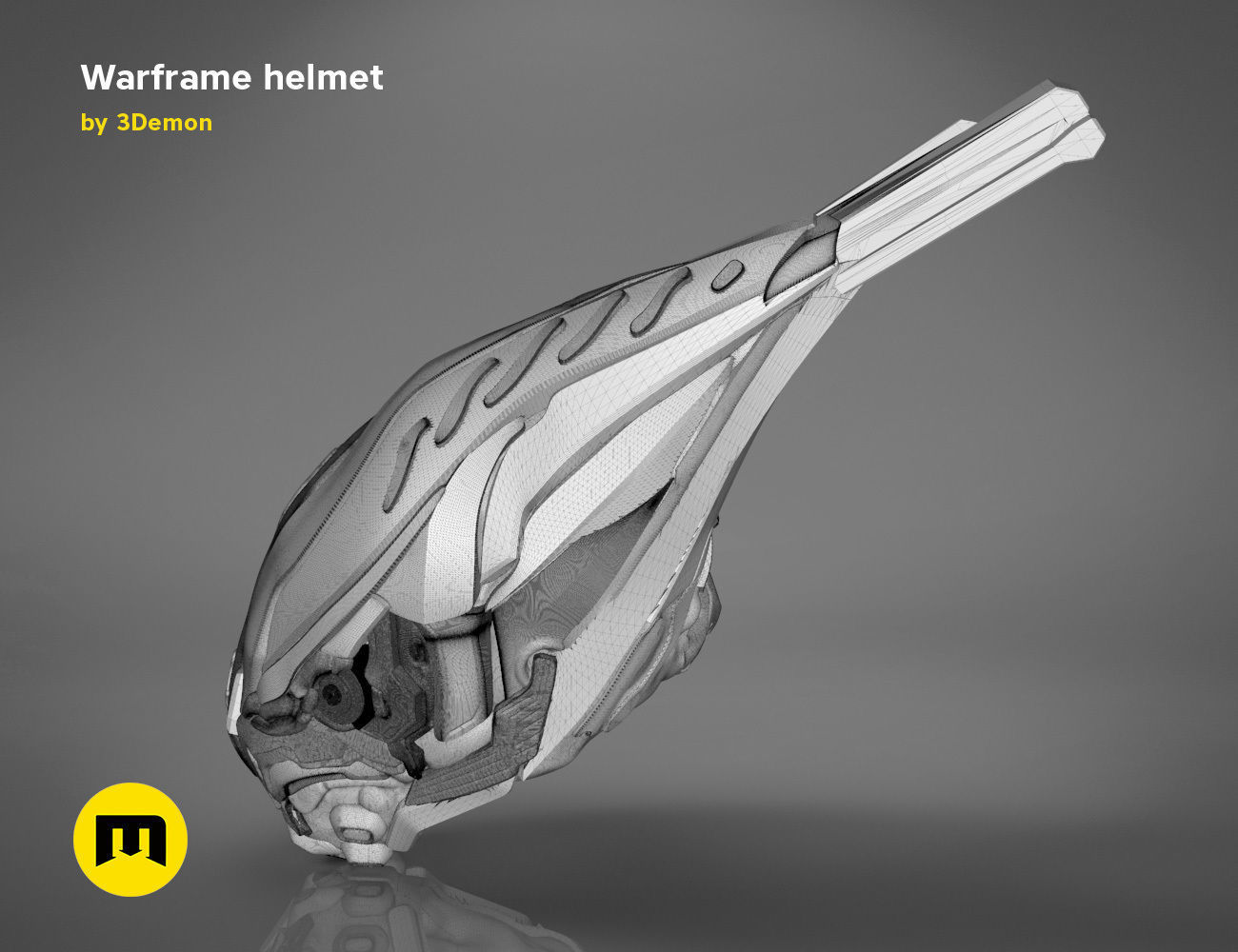 Warframe helmet - 3D PRINT MODEL 3D print model_21
