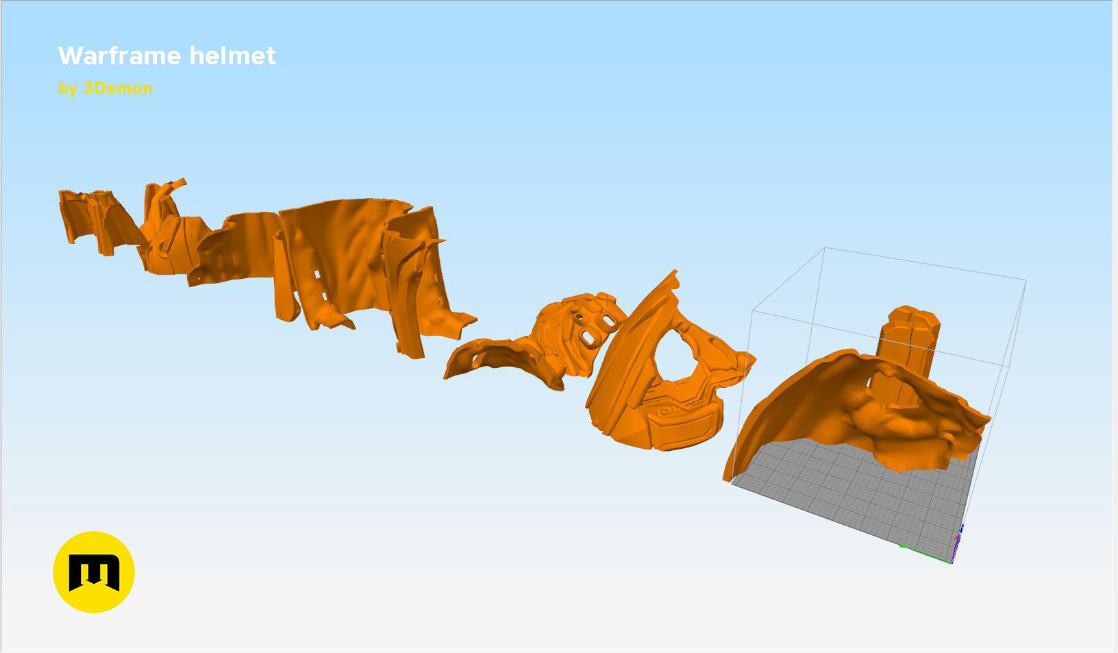 Warframe helmet - 3D PRINT MODEL 3D print model_26
