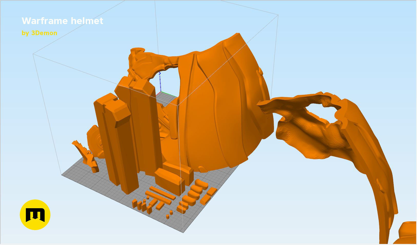 Warframe helmet - 3D PRINT MODEL 3D print model_25