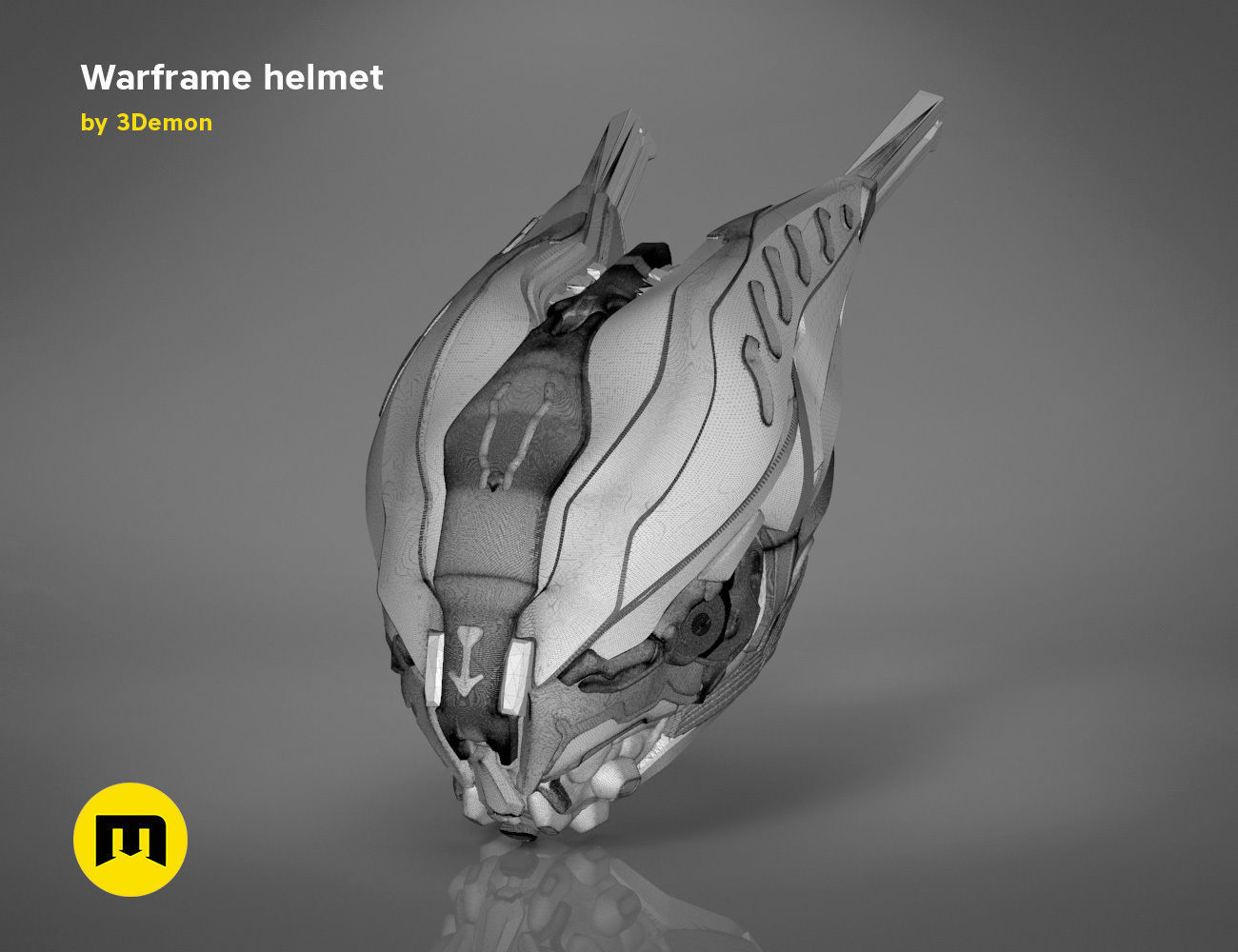 Warframe helmet - 3D PRINT MODEL 3D print model_18