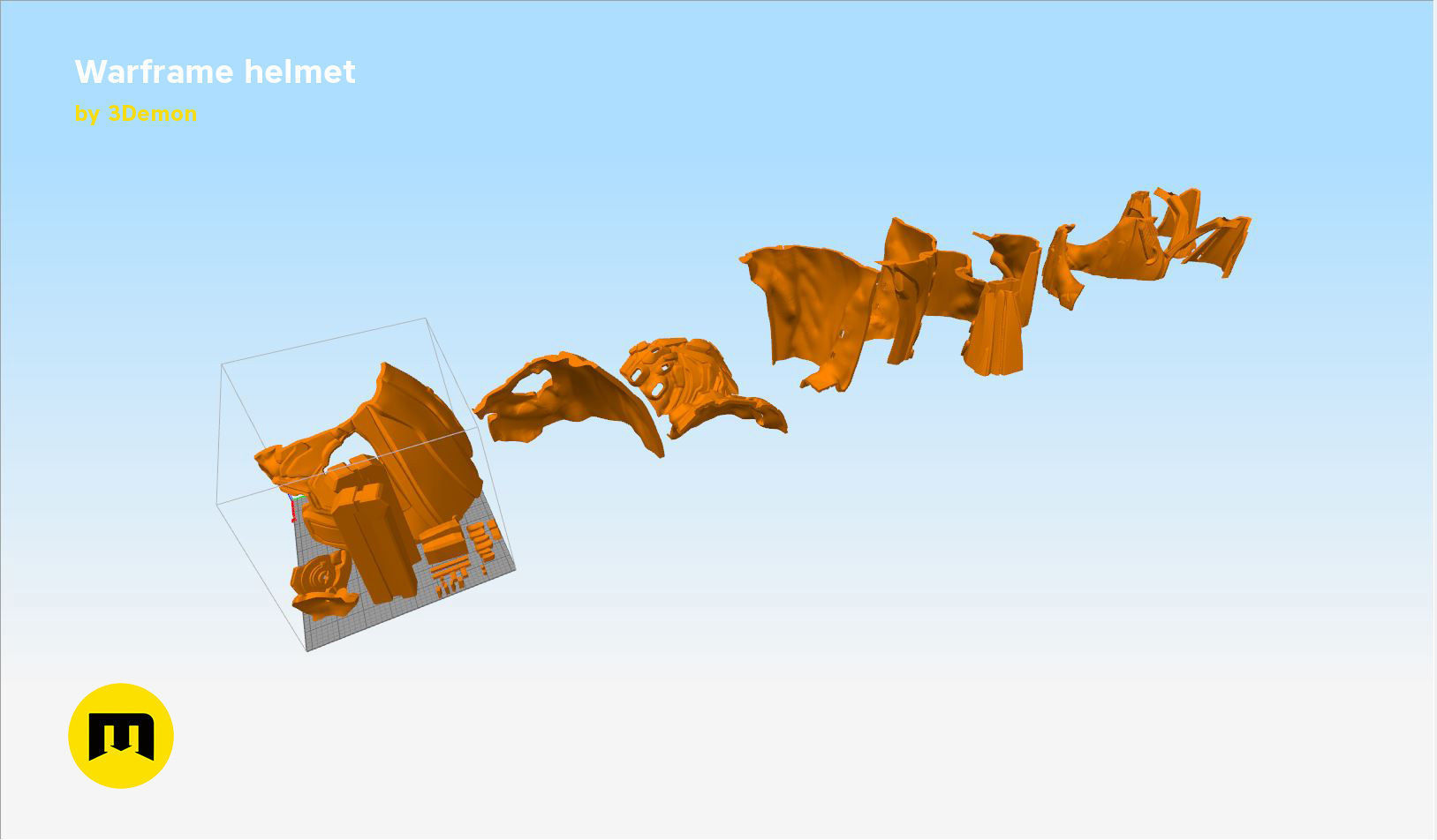 Warframe helmet - 3D PRINT MODEL 3D print model_23