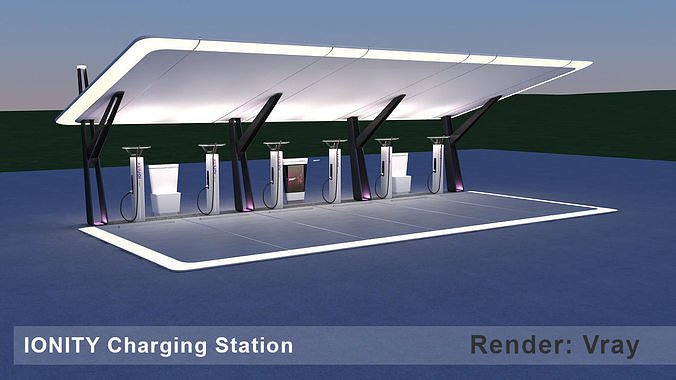 IONITY Charging Station 3D model
