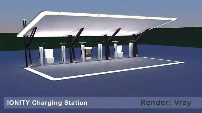 IONITY Charging Station 3D model