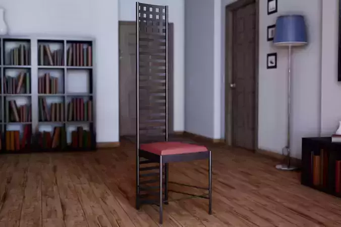 UE4 Asset - Hill House Chair by Charles Rennie Mackintosh
