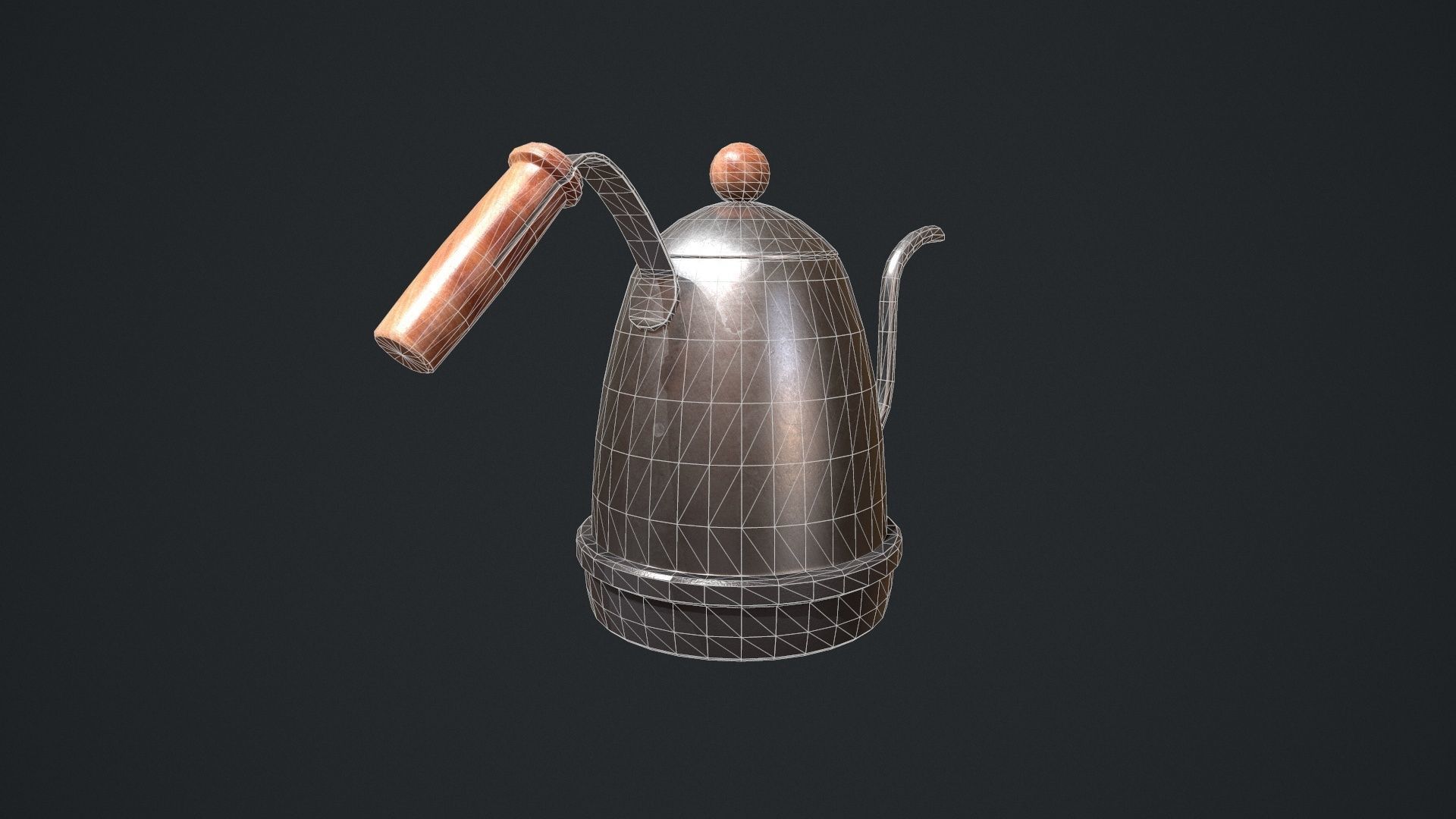 Gooseneck Kettle Low-poly 3D model_10