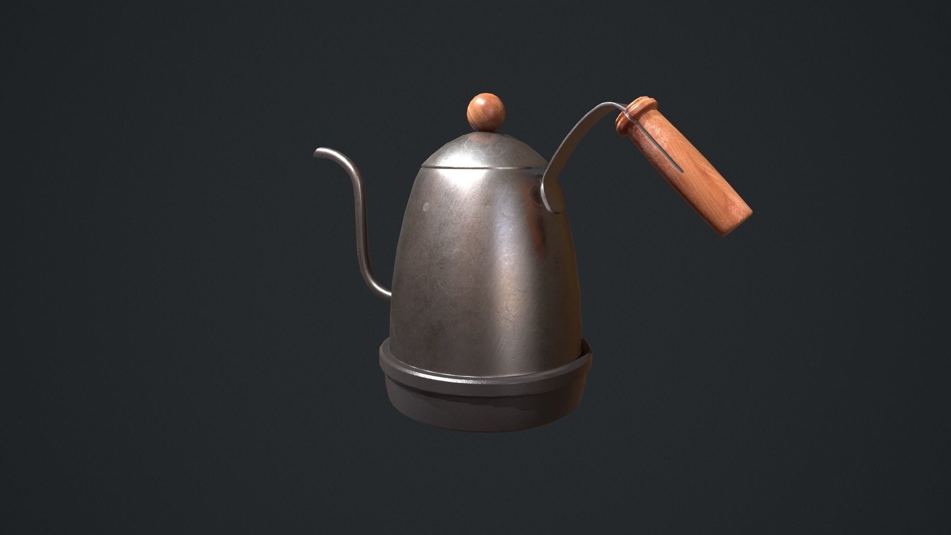 Gooseneck Kettle Low-poly 3D model_3