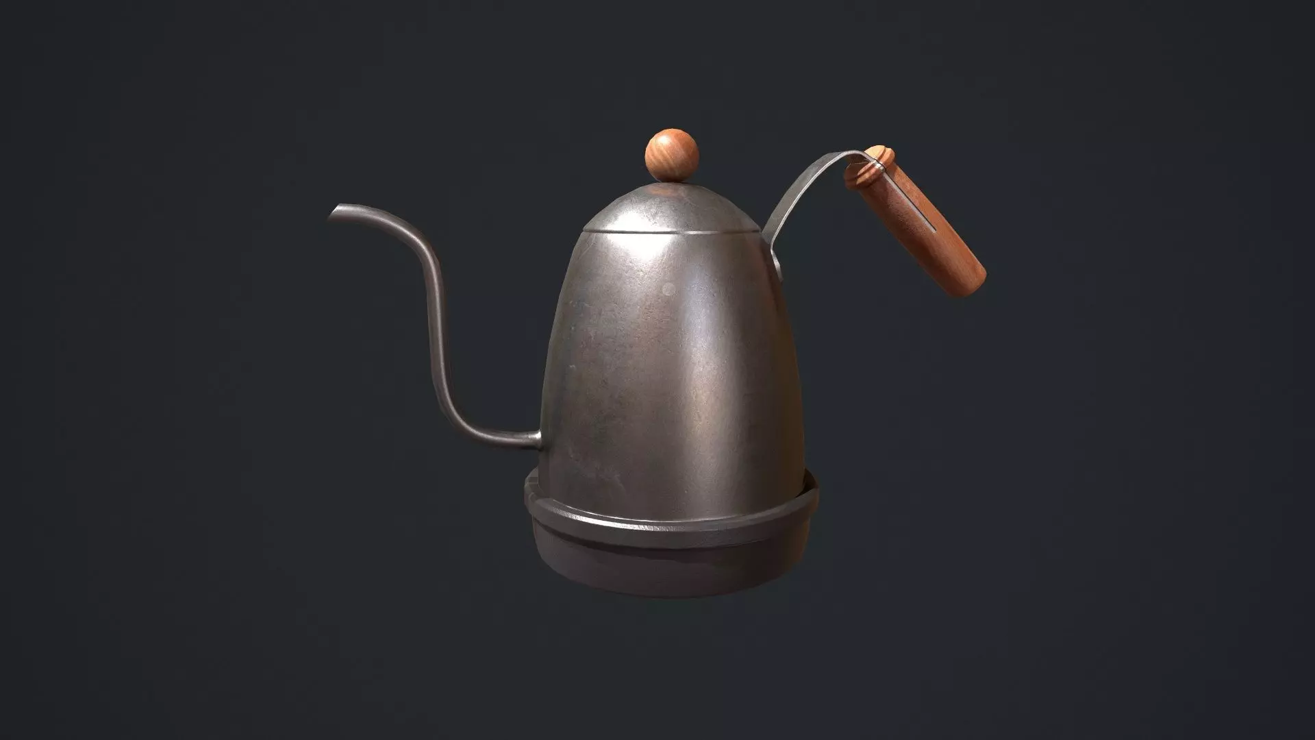 Gooseneck Kettle Low-poly 3D model_0