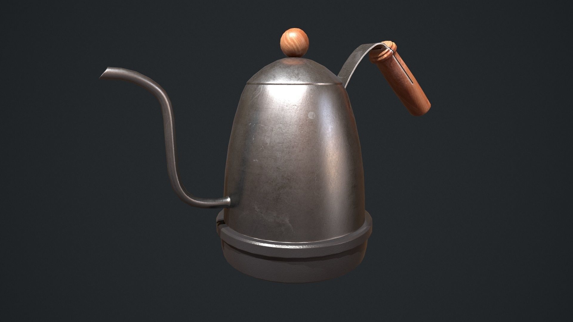 Gooseneck Kettle Low-poly 3D model_13