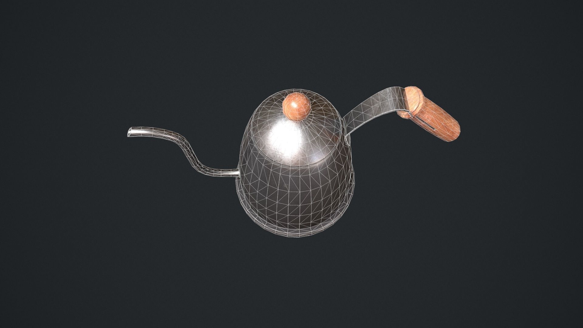Gooseneck Kettle Low-poly 3D model_12