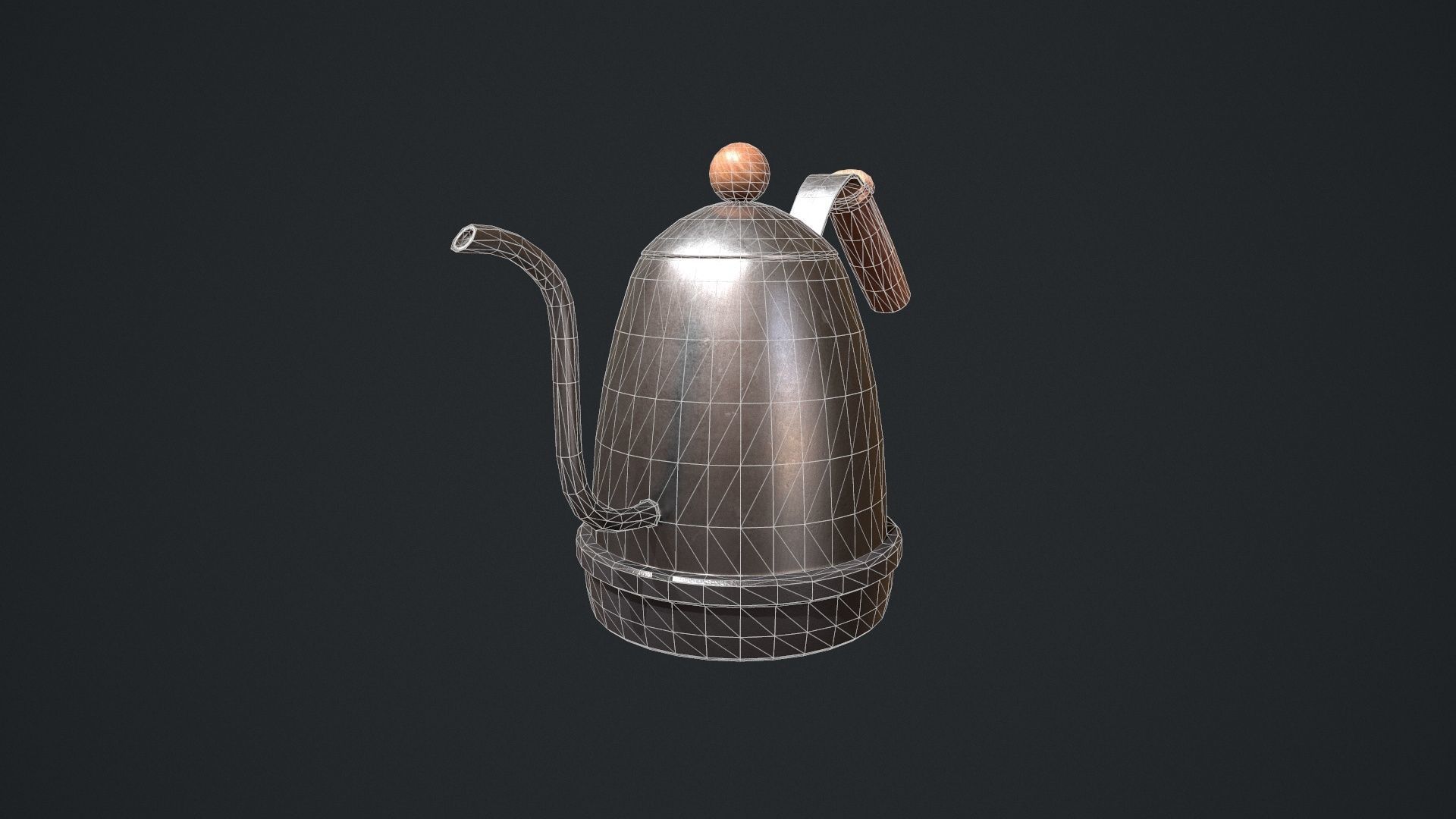 Gooseneck Kettle Low-poly 3D model_9