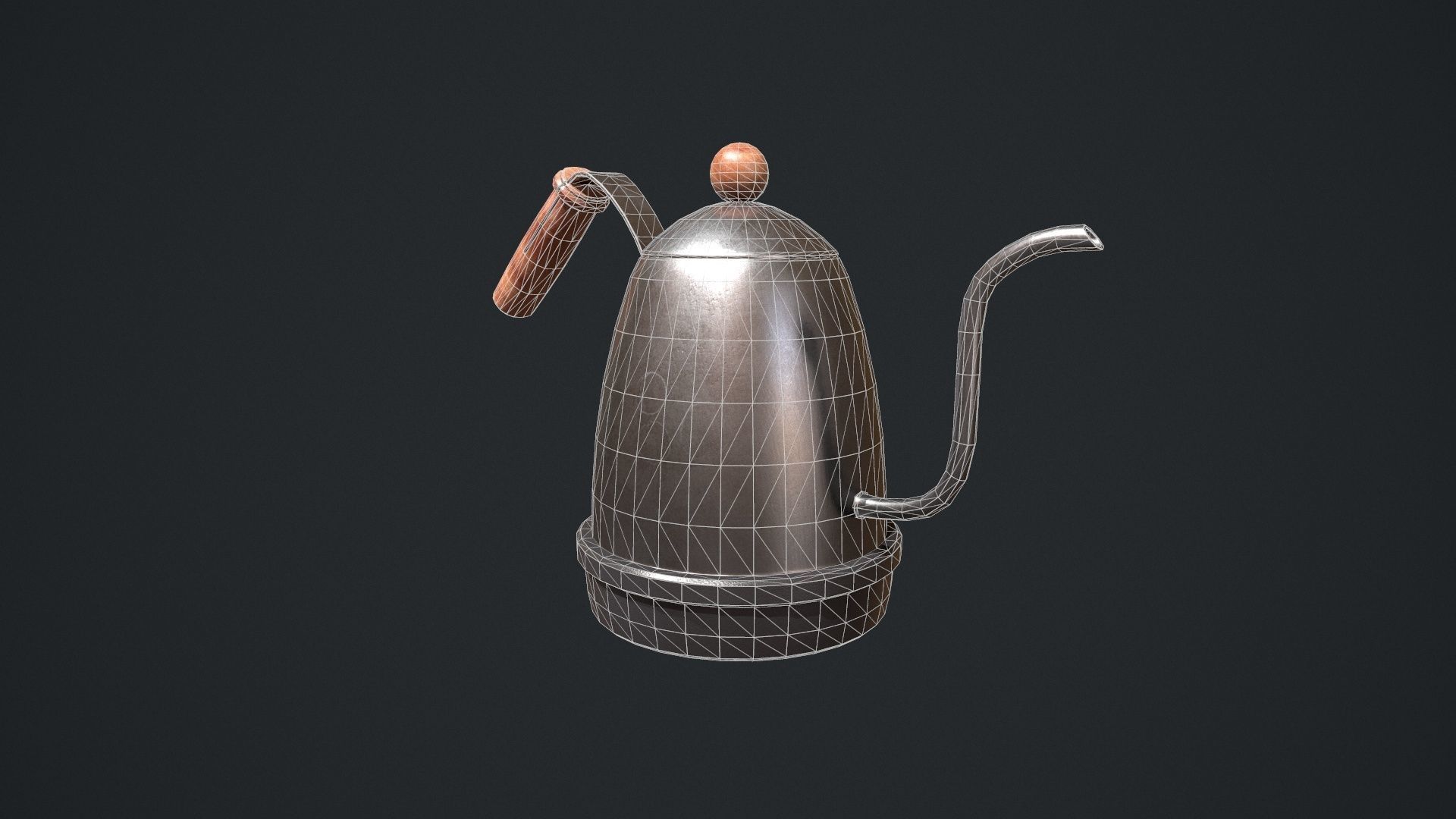 Gooseneck Kettle Low-poly 3D model_17