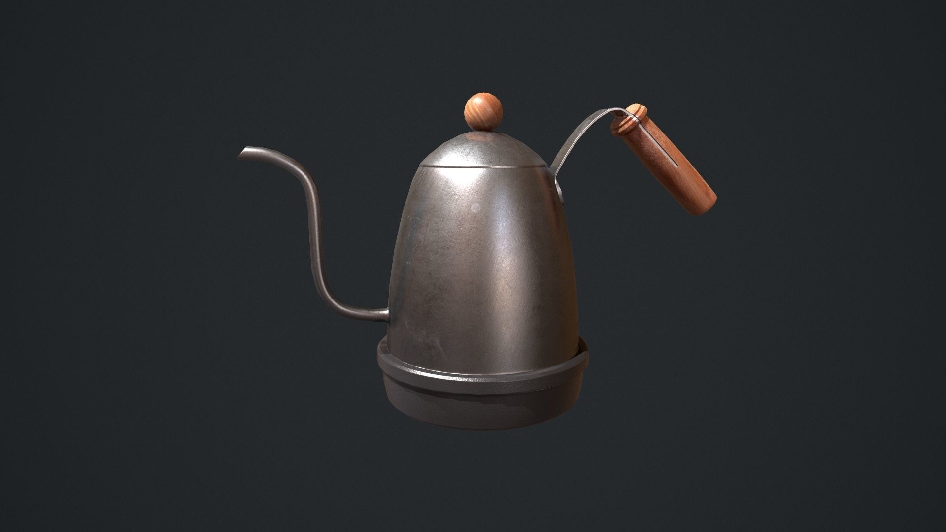 Gooseneck Kettle Low-poly 3D model_16