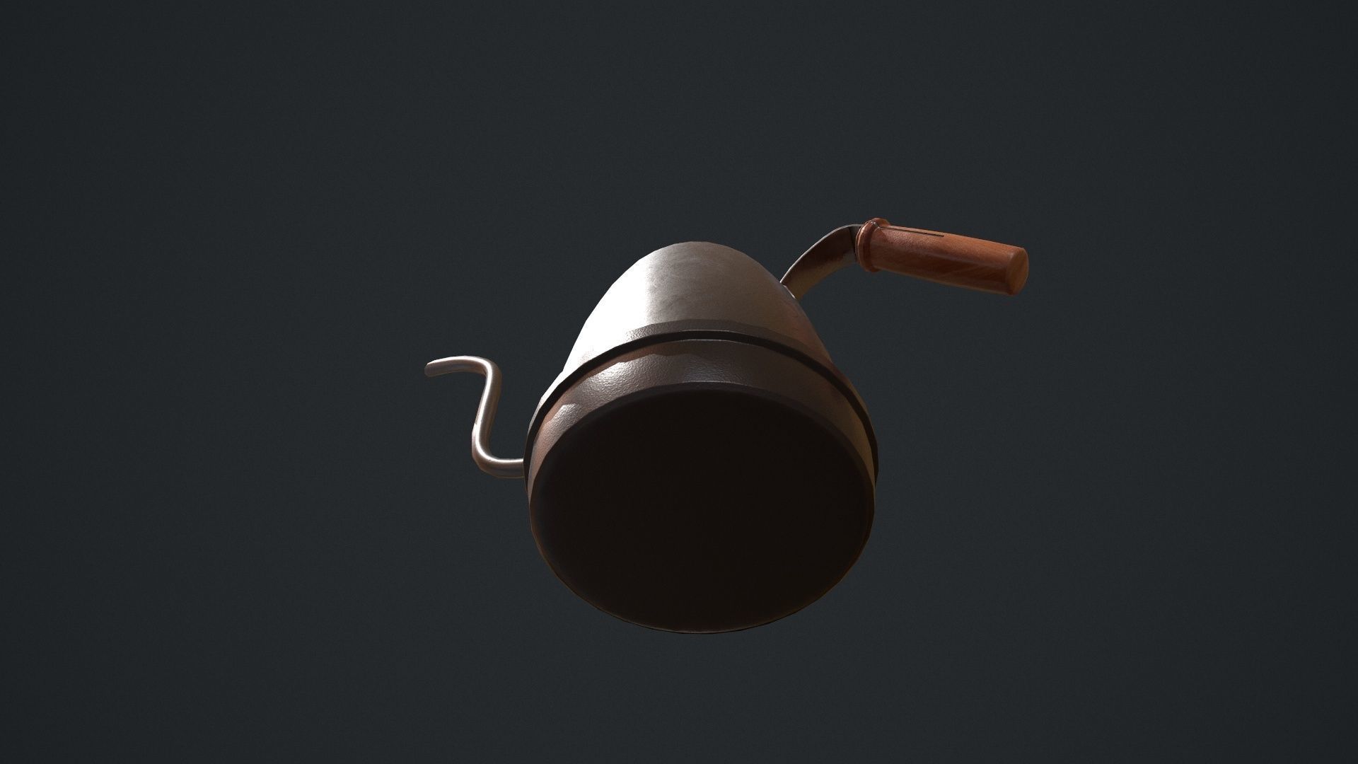 Gooseneck Kettle Low-poly 3D model_2