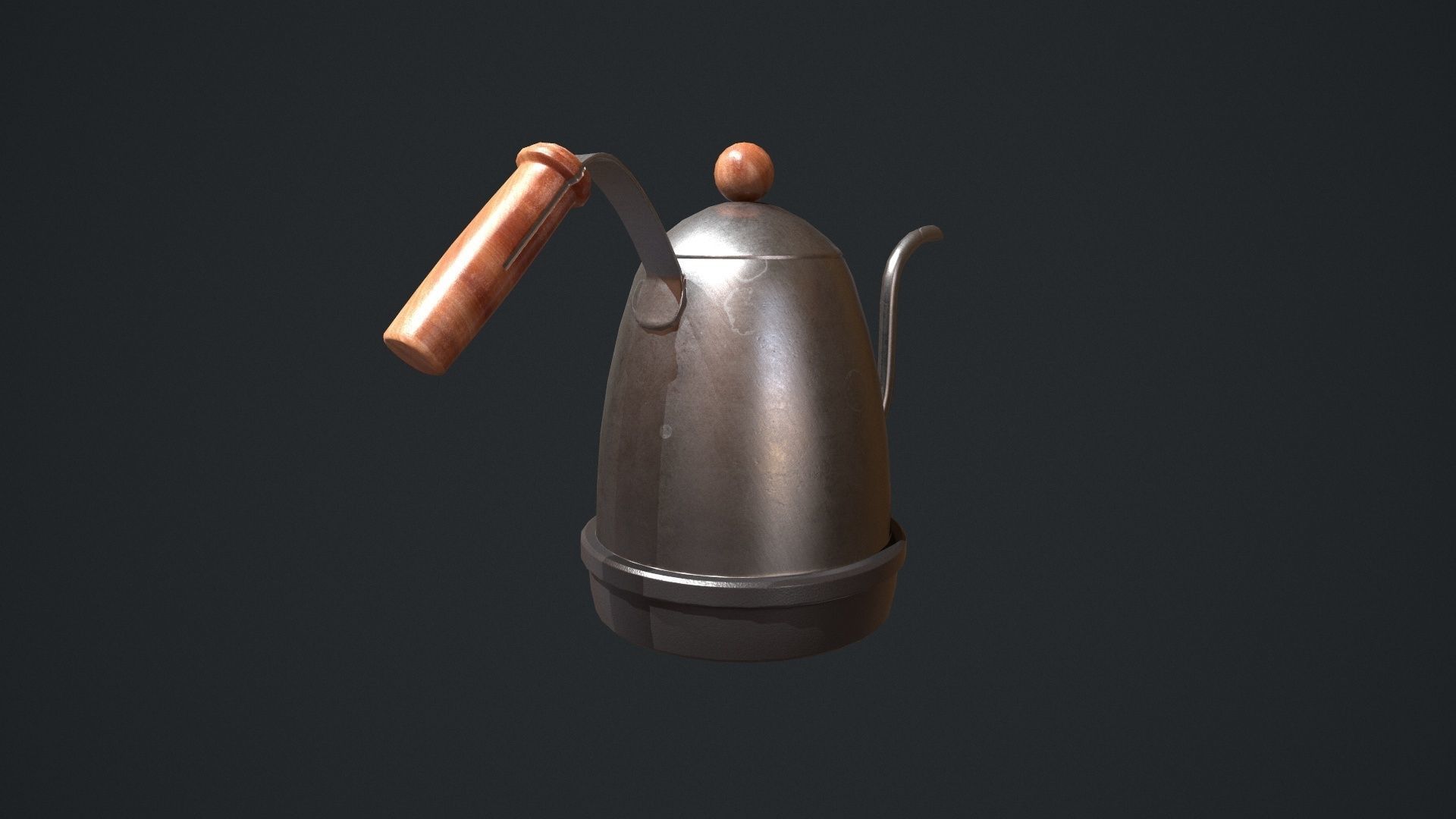 Gooseneck Kettle Low-poly 3D model_1