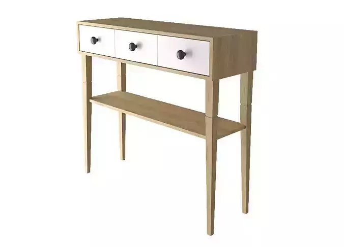 Wooden console for classic interior 