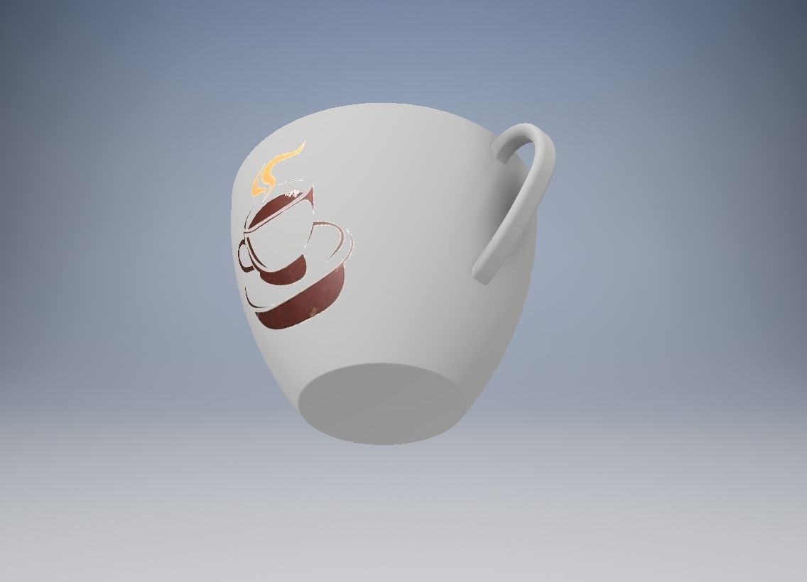 Coffee cup Low-poly 3D model_2