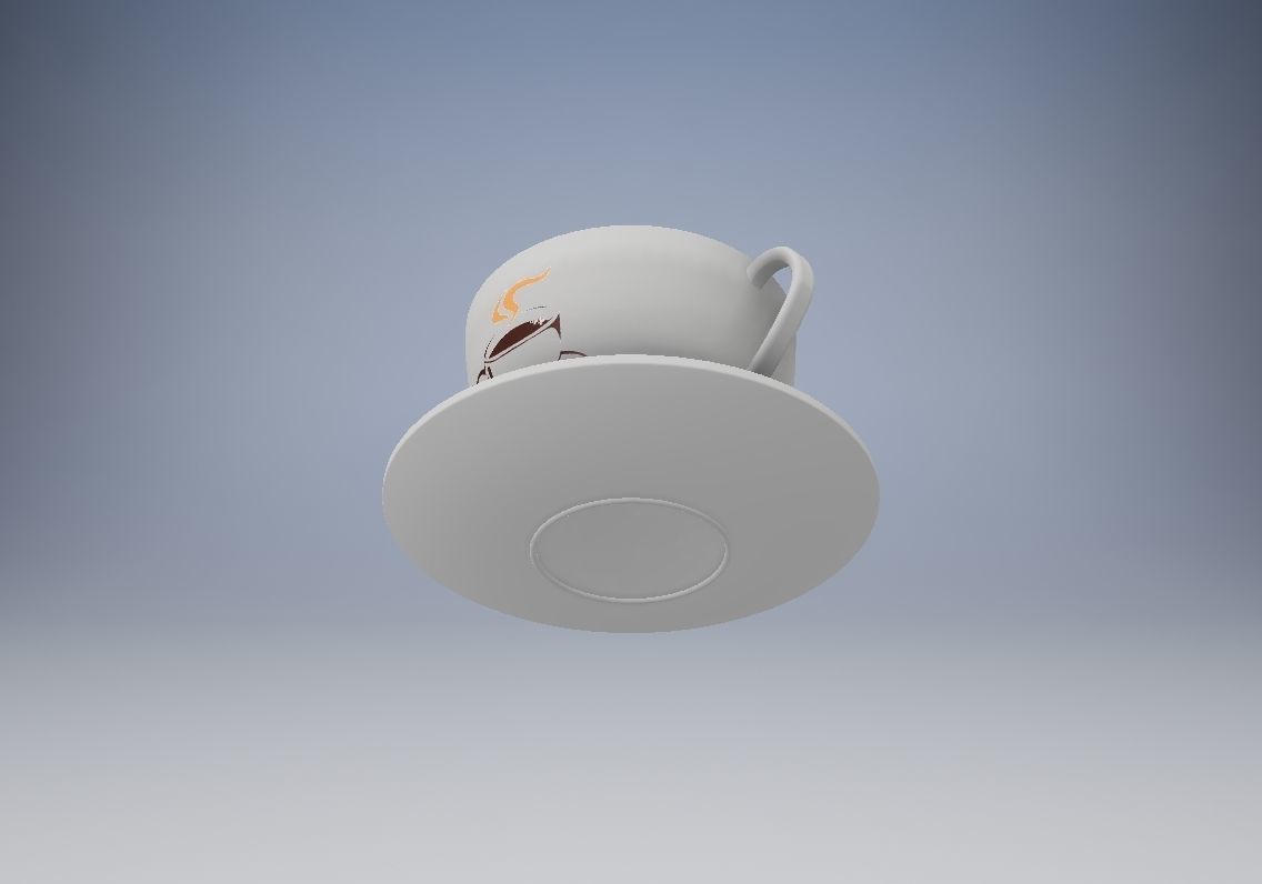 Coffee cup Low-poly 3D model_4
