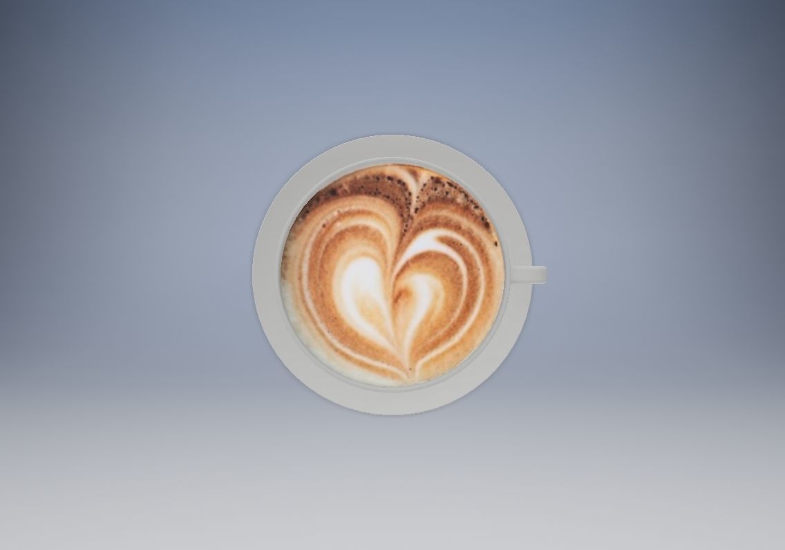 Coffee cup Low-poly 3D model_3