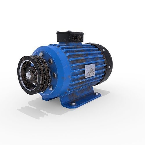 Electric Motor 3 Low-poly 3D model