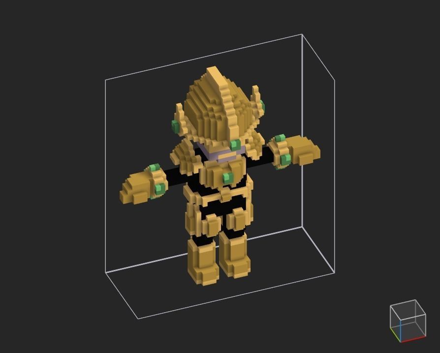 100 Characters in voxel Low-poly 3D model_5