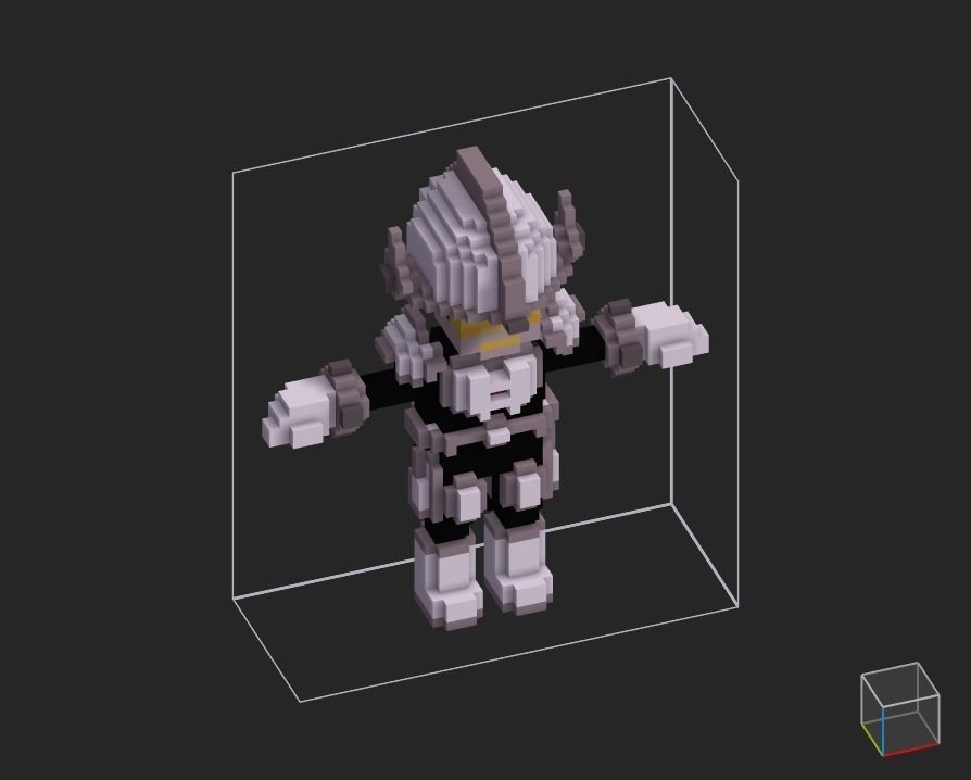 100 Characters in voxel Low-poly 3D model_4