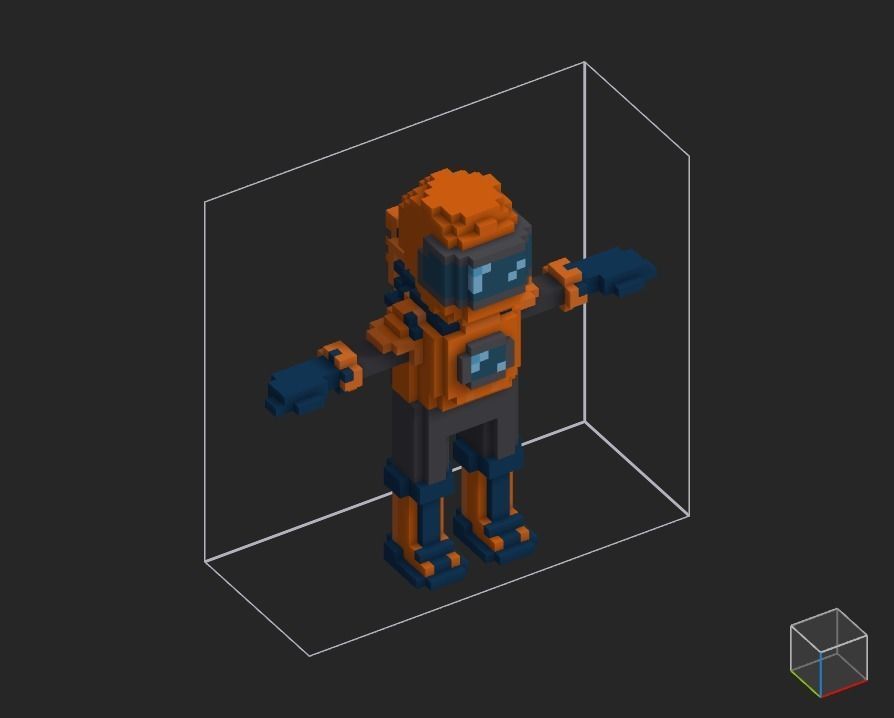 100 Characters in voxel Low-poly 3D model_11