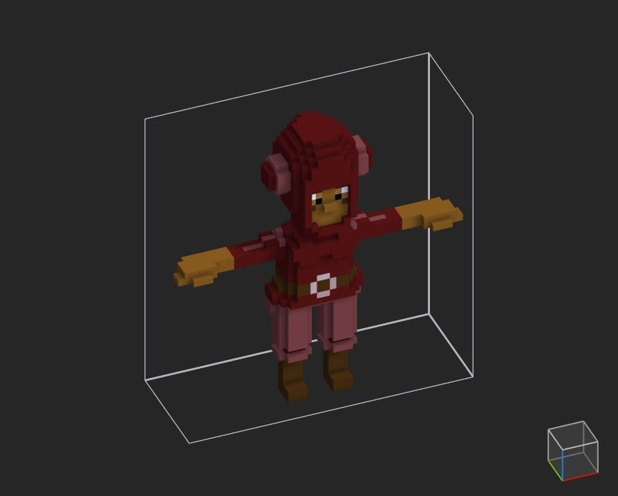 100 Characters in voxel Low-poly 3D model_15
