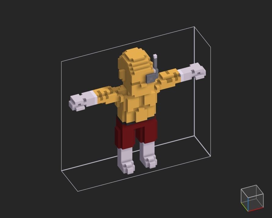 100 Characters in voxel Low-poly 3D model_20